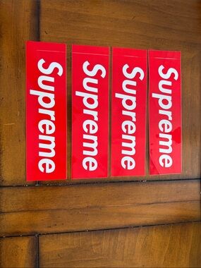 Supreme Red Sticker Set with White Logo